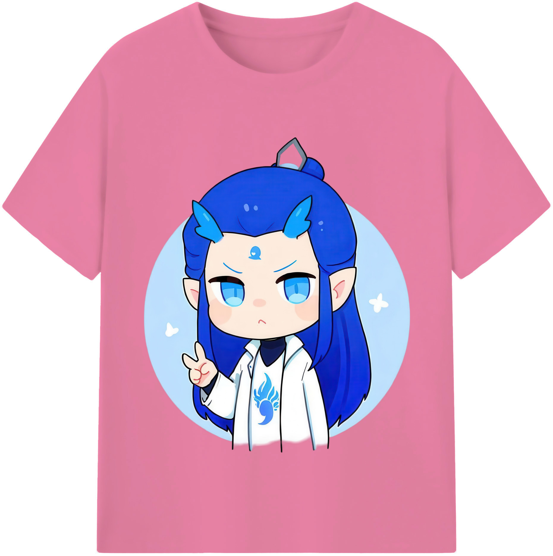 （画像用） Ne Zha 2 ナタ 魔童の大暴れ 綿100％半袖Tシャツ（フロントプリント）